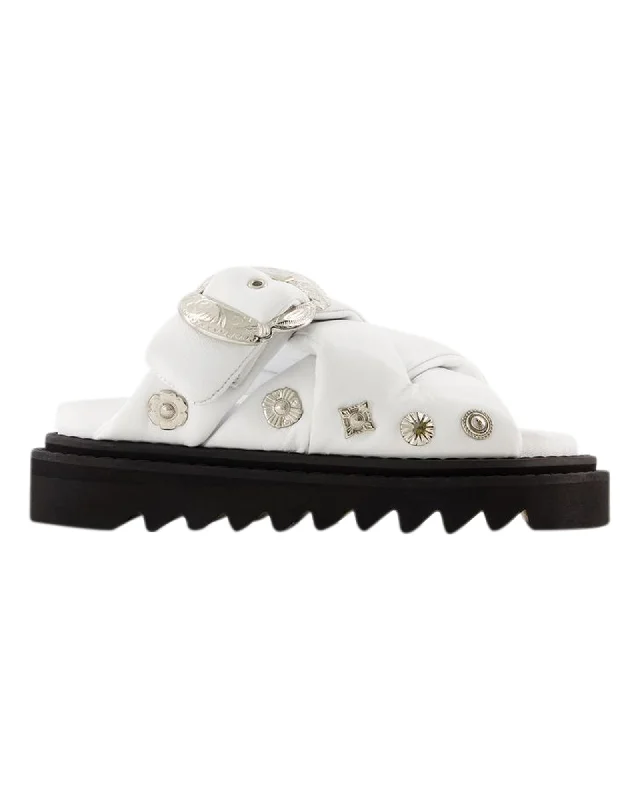 Aj1317 Sandals - Toga Pulla - Leather - White