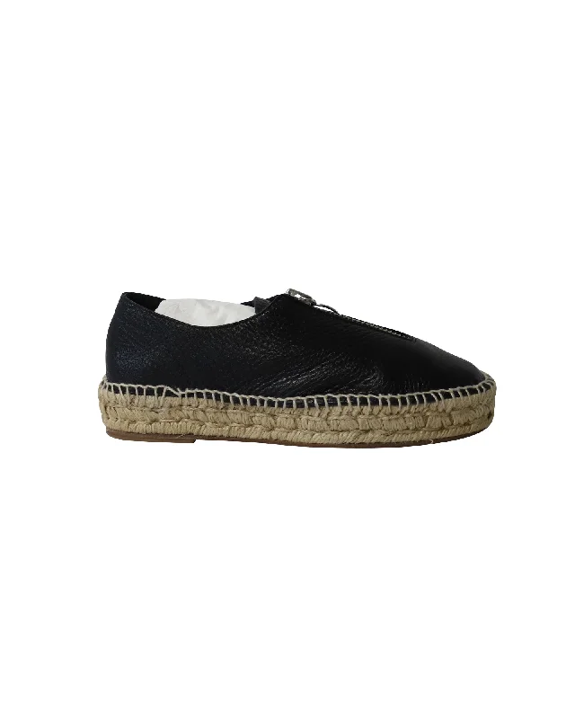 Alexander Wang Devon Espadrille Sneakers in Black Leather