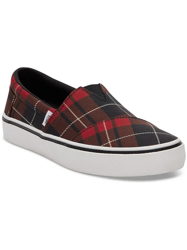 Alpargata Womens Canvas Plaid Slip-On Sneakers