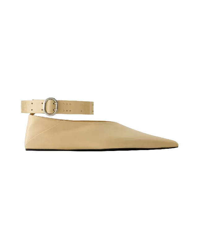 Ballet Sandals - Jil Sander - Leather - Beige