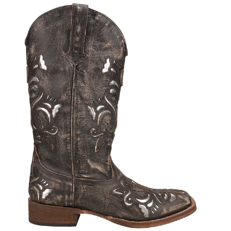 Belle Metallic Square Toe Cowboy Boots