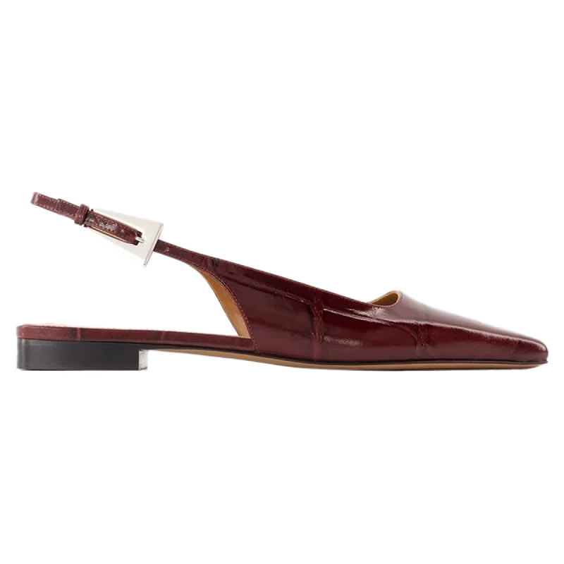 Bettina 10 Slingback - Paris Texas - Leather - Burgundy