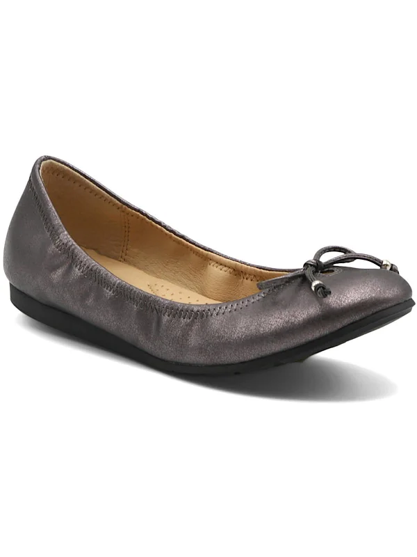 Cameo Womens Faux leather Slip-On Ballet Flats