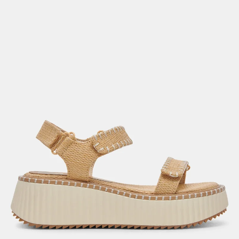 Debra Sandals Lt Natural Raffia