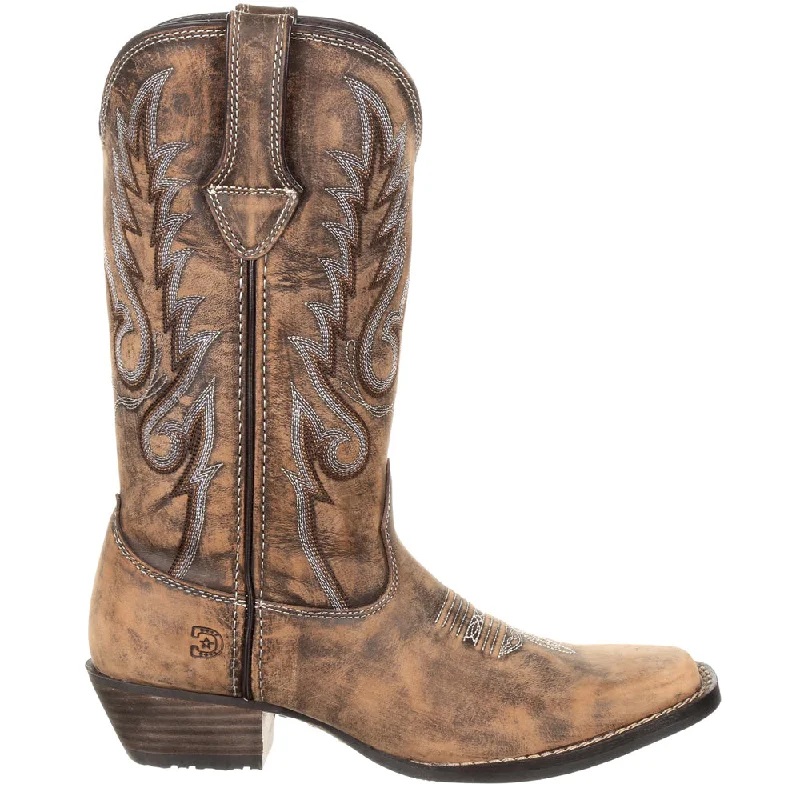 Dream Catcher Distressed Square Toe Cowboy Boots