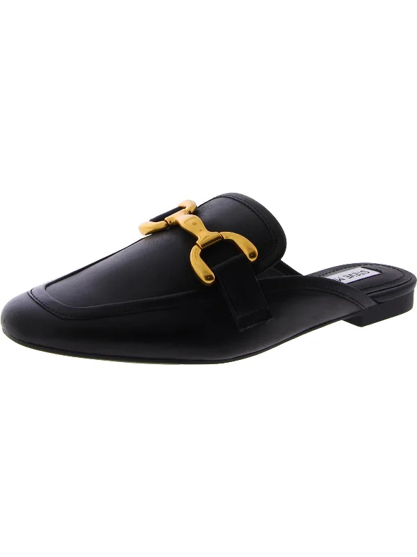 Fortunate Womens Leather Flat Mules