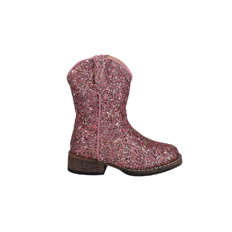 Glitter Galore Square Toe Cowboy Boots (Toddler)