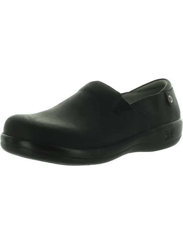 KEL-7582 Womens Leather Slip On Clogs