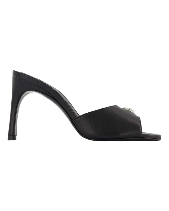 Logo Mules - Coperni - Black - Leather