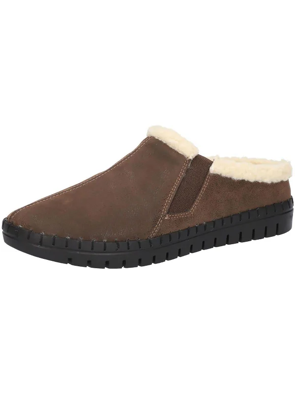 Prairie Womens Faux Fur Lined Slip-On Mules