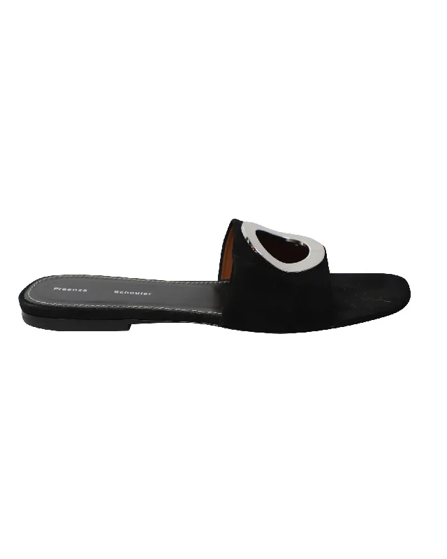 Proenza Schouler Slides in Black Suede