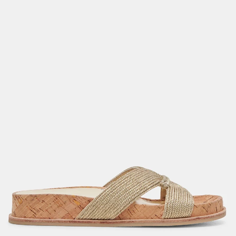 Selda Sandals Gold Raffia