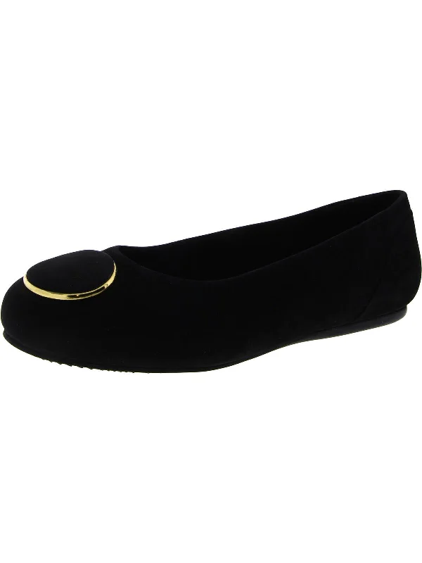 SONOMA HALO Womens Faux Suede Round toe Ballet Flats