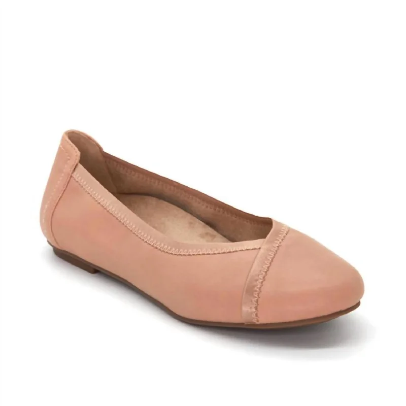 Spark Caroll Ballet Flat Shoes - Medium Width In Tan