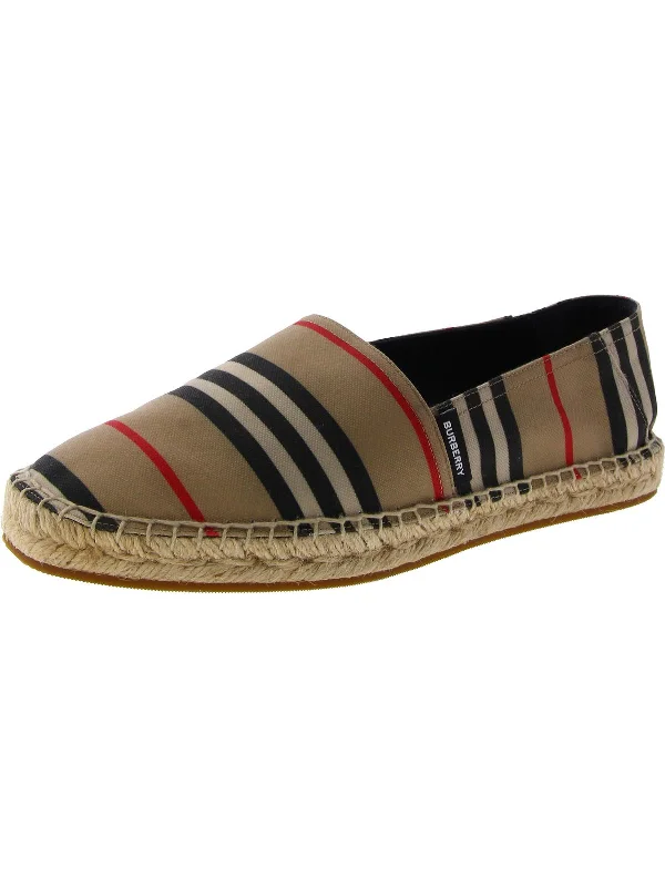 Womens Canvas Striped Espadrilles