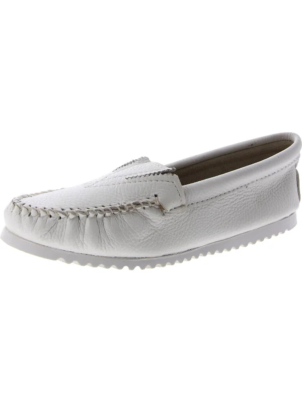 Womens Leather Brogue Moccasins