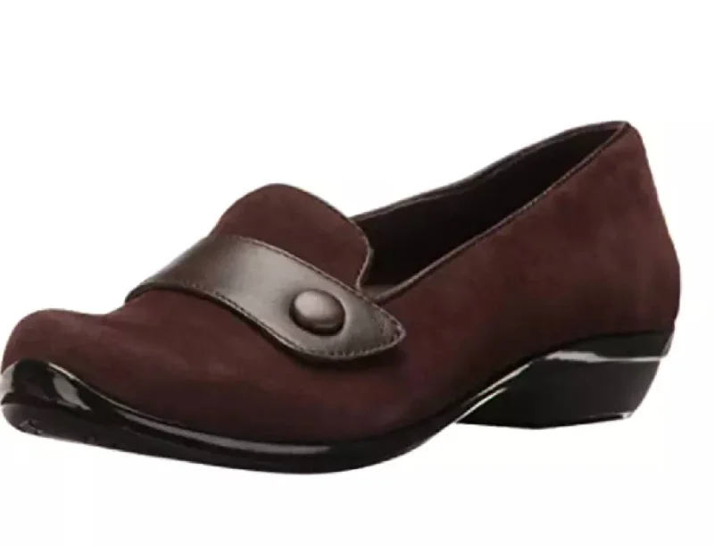 Women's Olena Flat In Brown Suede