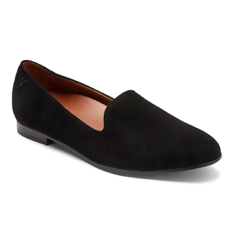 Women's Willa Loafer - Medium Width In Black Suede