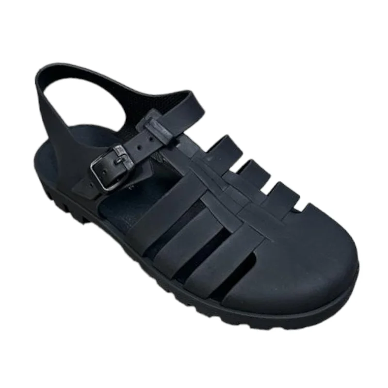 ATMORE01 - BLACK FISHERMAN SANDALS