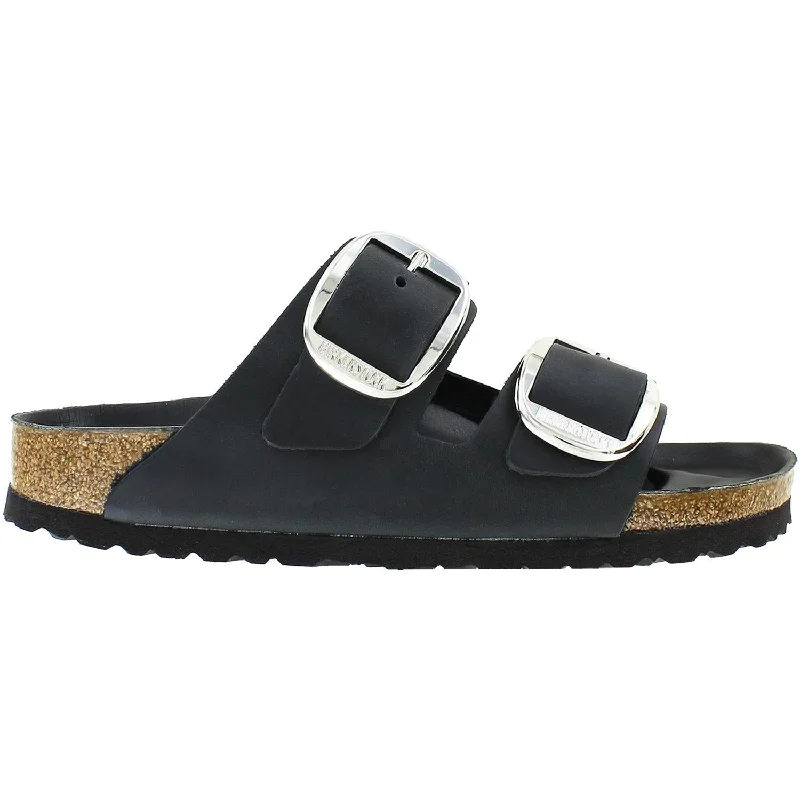 Women's Birkenstock Arizona Big Buckle Black Oiled Leather