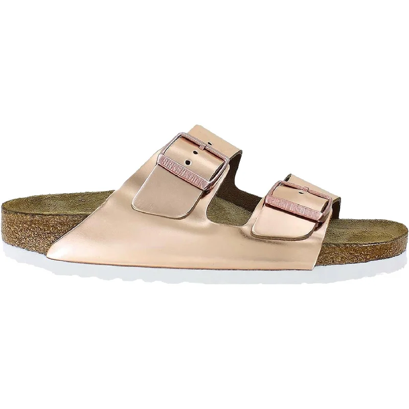 Women's Birkenstock Arizona Soft Footbed Copper Leather