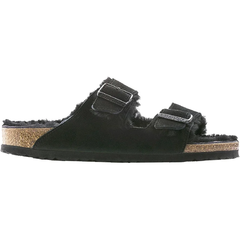 Women's Birkenstock Arizona Shearling Black Suede