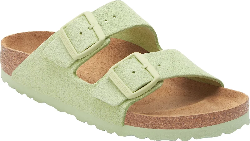 Birkenstock Arizona Soft Footbed faded lime suede