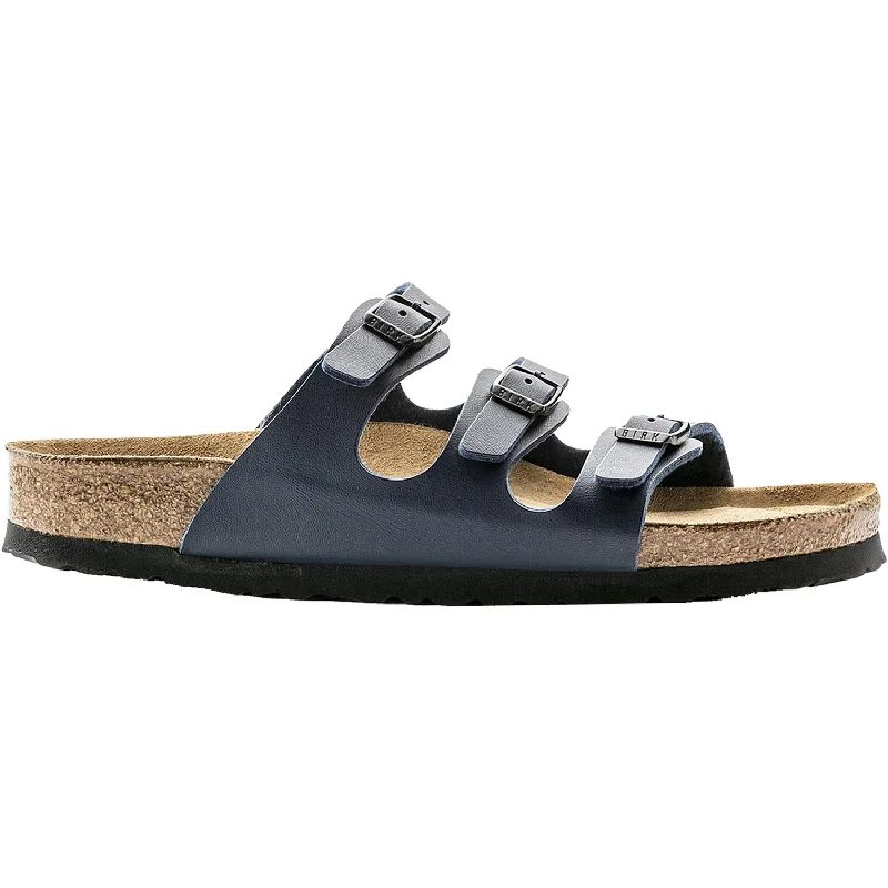 Women's Birkenstock Florida Soft Footbed Navy Birko-Flor