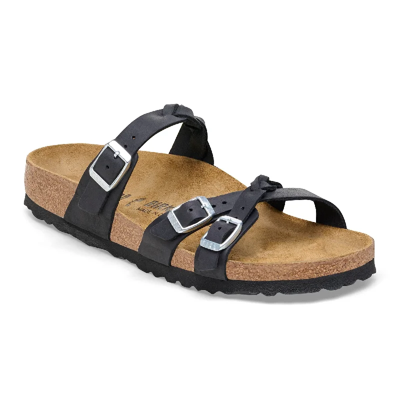 Birkenstock Franca Braid black oiled leather