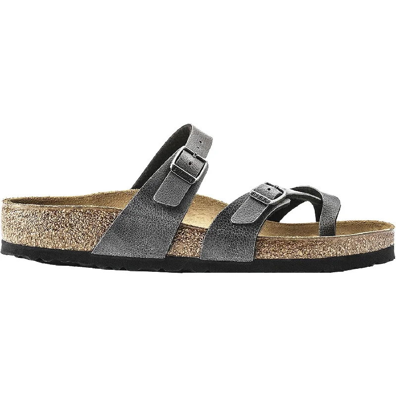 Women's Birkenstock Mayari Anthracite Birko-Flor Pull Up