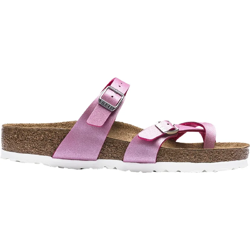 Women's Birkenstock Mayari Icy Metallic Fuchsia Tulip Birko-Flor