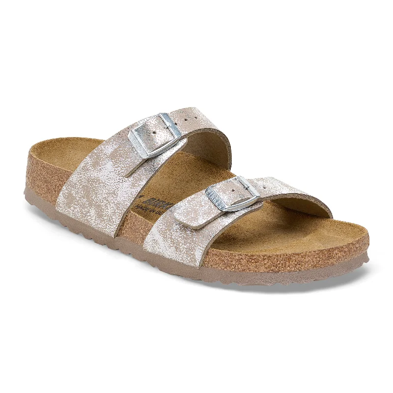 Birkenstock Sydney washed silver Birko-Flor