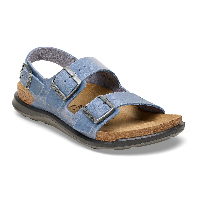 Birkenstock Women's Milano Rugged elemental blue oiled leather