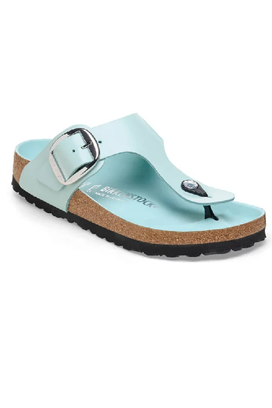 Gizeh Big Buckle Regular Width In High Shine Surf Green