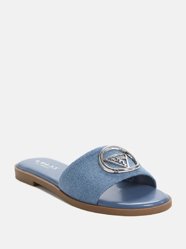 Magnify Denim Slide Sandals