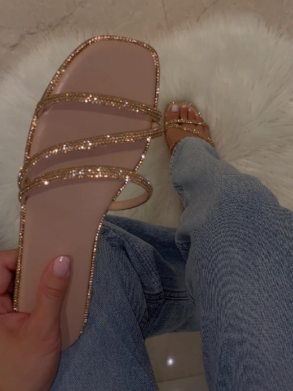 Marisa Flat Sandal - Rosegold