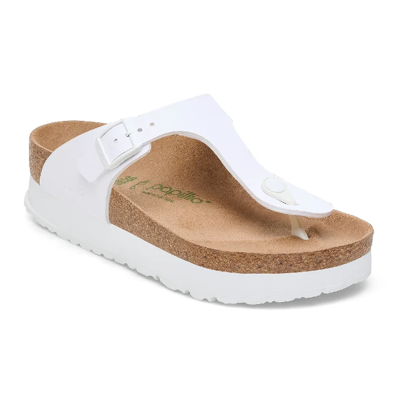 Papillio Gizeh Platform Vegan white Birko-Flor by Birkenstock