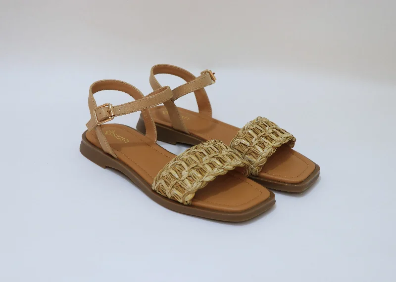 SLASH Straw Sandals