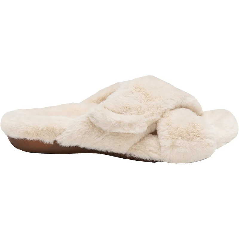 Women's Aetrex Penelope Ivory Faux Fur