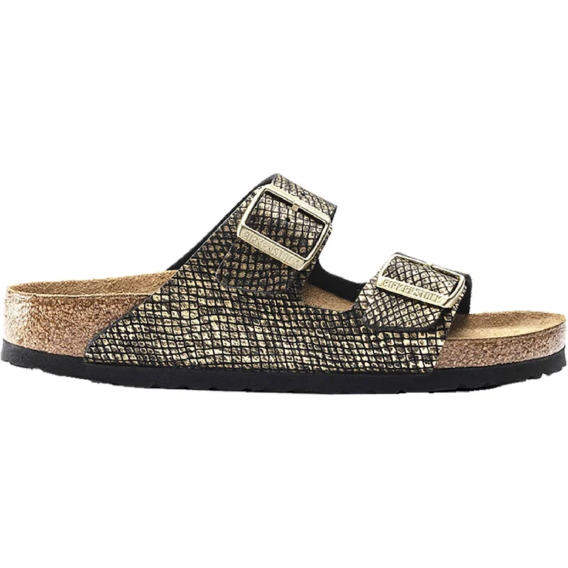 Women's Birkenstock Arizona Python Black Microfiber