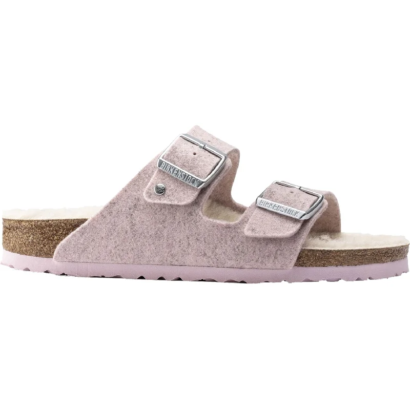 Women's Birkenstock Arizona Wool Soft Pink Natural