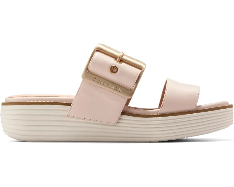 WOMEN'S COLE HAAN ØRIGINAL GRAND PLATFORM SLIDE | SANDOLLAR / IVORY