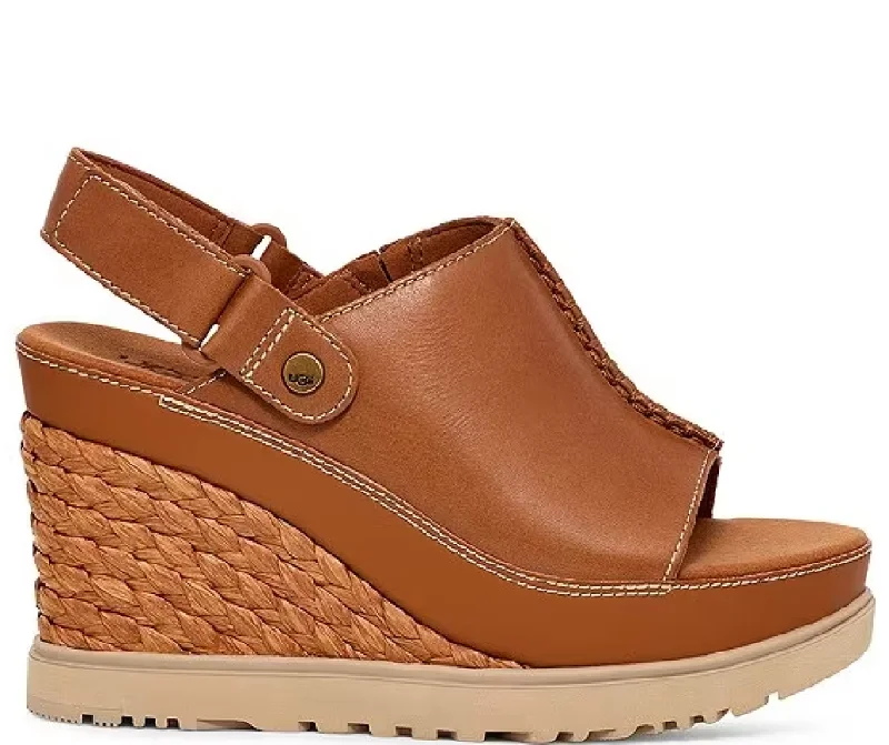 WOMEN'S UGG ABBOT ADJUSTABLE WEDGES | COGNAC