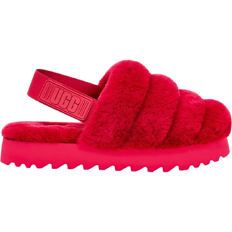 Women's UGG Super Fluff Ribbon Red Sheepskin