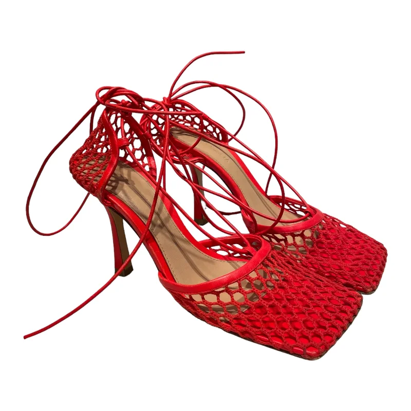 BOTTEGA VENETA/Heels/EU 37.5/Leather/RED/