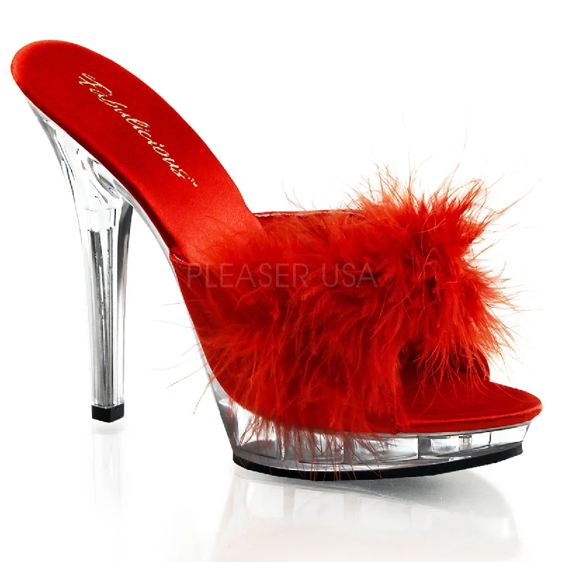 Red Satin-Fur/Clear