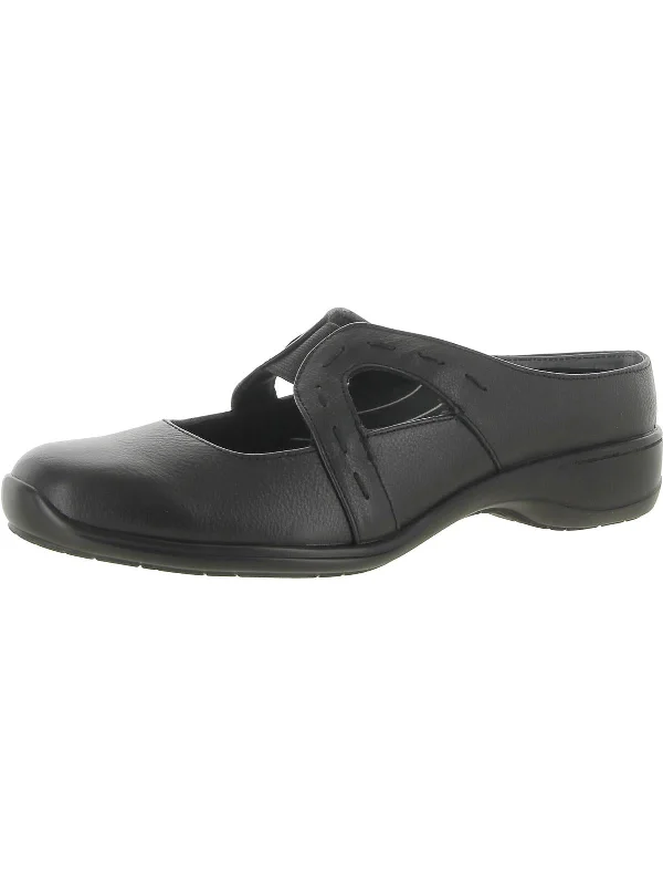 Shoenanigan Womens Leather Slip-On Mules