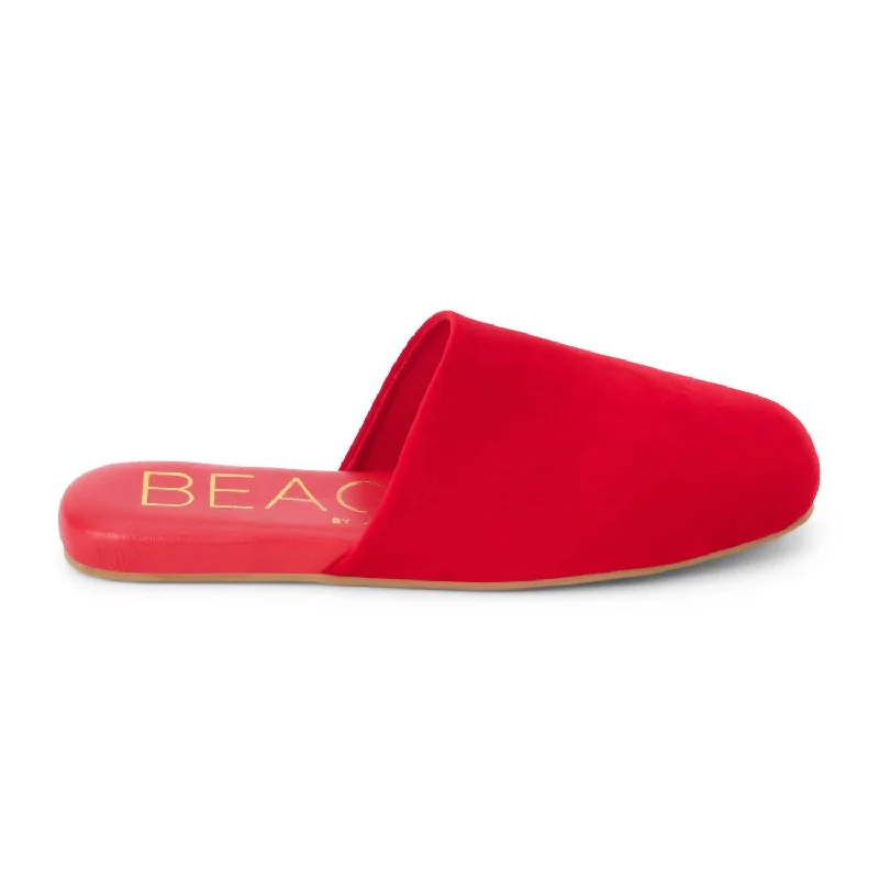 Women's Pallenberg Slides In Red Velvet