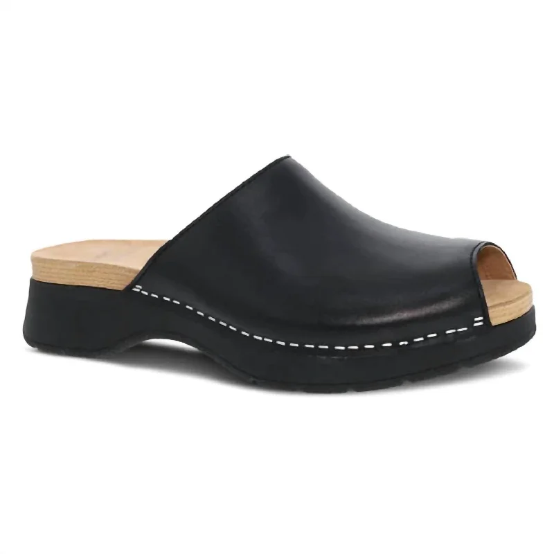 Women's Ravyn Peep-Toe Mule In Black