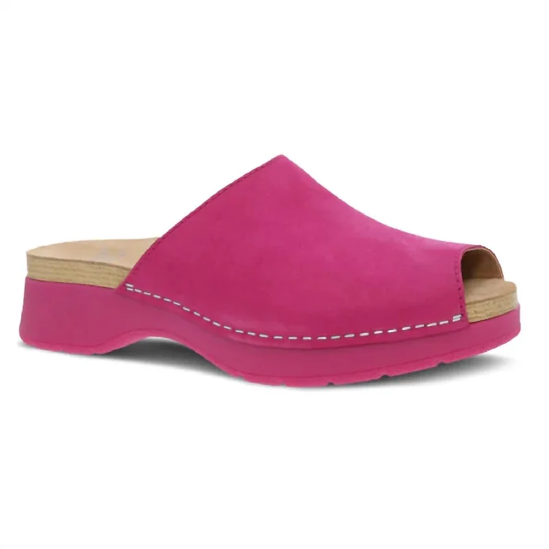 Women's Ravyn Peep Toe Mule In Fuchsia